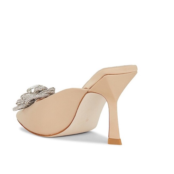 Jeffery Campbell x REVOLVE Viviana Mules in satin creme with rhinestones - Picture 3 of 12